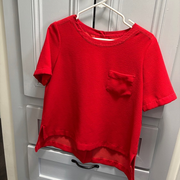 Madewell Tops - Madewell Red Blouse Button down Back - Medium